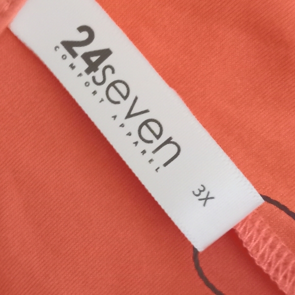 24seven faux wrap bodice draped knit dress 3X - Picture 7 of 9